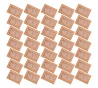 Luxshiny Mini Card Envelopes Khaki 50Pcs with Heart-Shaped Clasp and Window for Greeting Notes and Letter Writing Stationery