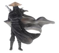 Luxshiny Miniature Ninja Figurines, Japanese Zen Garden Decor Mini Resin Ninja Micro Landscapes Dollhouse Fairy Garden Statue Home Office Desktop Decoration