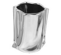 Luxshiny Modern Ceramic Vase Silver Table Centerpiece Decoration Simple Vase Ceramic Material Wedding Home Décor