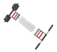 Luxshiny Multifunctional Foot Sit up Spring Pedal Leg Training Equipment with Ergonomic Handle for Chest Arm and Shoulder Muscle Strengthening Portable Calisthenics Workout Tool in Black