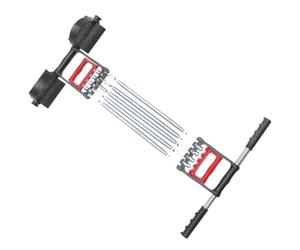 Luxshiny Multifunctional Foot Sit up Spring Pedal Leg Training Equipment with Ergonomic Handle for Chest Arm and Shoulder Muscle Strengthening Portable Calisthenics Workout Tool in Black