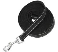 Luxshiny Multipurpose 5m Black Dog Training Leash Rope for Outdoor Walking and Traction with Reflective Stitching, Sturdy Pet Leash for Puppy Obedience and Control