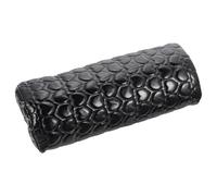 Luxshiny Nail Art Hand Pillow for Manicure Black PU Leather Half-Round Detachable Hand Cushion with Heart Plaid Pattern Nail Salon Accessory