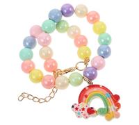 Luxshiny Necklace Resin Lightweight Adjustable Dogs for Pet Cats and Beaded Charm Collar with Candy Colour Design Comfortable for Indoor Lounging and Special Occasions