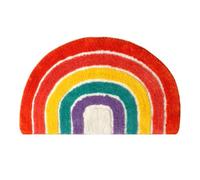Luxshiny Non-slip Cartoon Rainbow Semicircular Floor Mat 45x65cm, Absorbent Anti-skid Bath Rug for ’ Room and Bathroom Home Décor