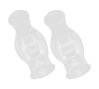 Luxshiny Oil Lamp Shade 2Pcs 7.5Cm Diameter Glass Chimney Replacement 4-Claw Design 8 Inch Height for Antique Home and Outdoor Use