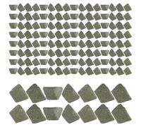 Luxshiny Pack of 450 Grams 4x4cm Green Triangular Abrasive Tumbling Media for Vibration Polishing Machine, Jewelry Buffing and Jade Grinding, DIY Craft Polishing Supplies for Rock Tumbling