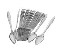 Luxshiny Parrot Feeding Spoon Lightweight Design Stainless Steel 50pcs with Curved Head Minimising Waste for Handrearing Chicks and Exotic Birds for Bird Care and Professional Breeders