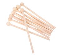 Luxshiny Percussion Sticks Natural Wood Material Wooden Mallets 12pcs Producing Great Sound with Comfortable Grip for Xylophone and Cow Bell for School and Party Use