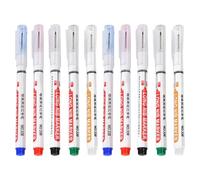 Luxshiny Permanent Deep Hole Marker Pens 10Pcs Multi-Colour with Long Nib, Quick-Drying Waterproof Markers for Bricklayers and Woodworkers in Construction Sites