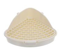 Luxshiny Pet Toilet Bunny Toilet Plastic Tray Large Space for Rabbits and Guinea Pigs with Rounded Mesh Edges for Foot Protection Training Corner Litter Box