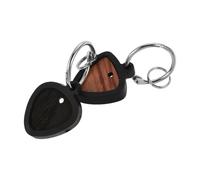 Luxshiny Pick Stylish Keyring with 2pcs Pendant Holder Guitar Silicone and Wood Material, Wearability and Improved Tone for Easy Pick Access and Assorted Colour Guitarists and Musicians