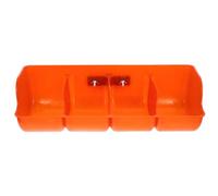 Luxshiny Pig Feeder 4-Compartment Plastic Feed Trough Bucket Livestock Food Dispenser Easy-To-Clean Farm Animal Feeder for Pig Farming