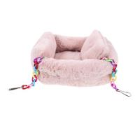 Luxshiny Pink Cotton Hanging Hammock for Ferret and Parrot with Double Layer Design, Safe and Cozy Small Animal Bedding for Cage and Other Places