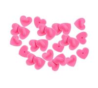 Luxshiny Pink Heart Brooch Clasp Bases with Butterfly Clutch Pin Backs, 100Pcs Rubber Lapel Pins for Crafting and Lapel Decoration