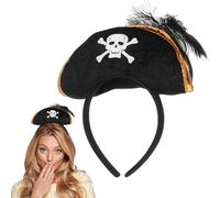 Luxshiny Pirate Captain Hairband Skull Pattern Halloween Headband for Adults and Kids Costume Party Stage Show Accessory