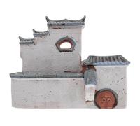 Luxshiny Planter Pot Creative Decorative Plant Pot House Shaped Ceramic with Fine Workmanship and Unique Retro Style for Indoor and Outdoor Use, for Bonsai and Green Plants