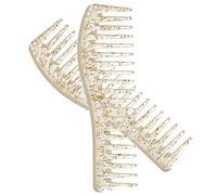 Luxshiny Plastic Detangling Combs for Women Wide Tooth Hair Combs 2pcs for Thick and Curly Hair