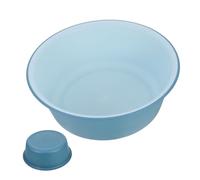 Luxshiny Plastic Wash Basin Lightweight 1pcs Face Washing Bowl for Hotels Home and Public Facilities Blue and White Two-Tone Design
