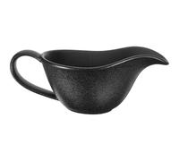 Luxshiny Porcelain Gravy Boat Sauce Pitcher: Steak Sauce Bowl Black Gravy Pourer Dish Salad Dressing Server Porcelain Boat for Salad Dressing, Broth, Custard, Cream Black 7 Oz