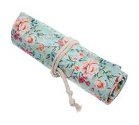 Luxshiny Portable Canvas Pencil Bag Roll up Case with Space-saving Design for Drawing and Writing, Large Capacity Pen Storage Pouch Suitable for Artists and Students