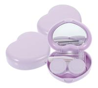 Luxshiny Portable Cases with Mirror and Tweezers 3 Sets Lightweight Pp Lens Storage Containers Suitable for Backpack and Suitcase Travel