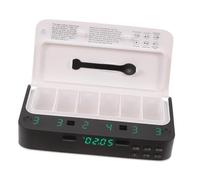 Luxshiny Portable Electronic Medicine Organizer with Triple Reminder and Three Or Six Compartments, PC Material Pill Case for Elderly, Timed Tablet Dispenser that Reminds You to Take