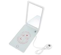 Luxshiny Portable Facial Mask Heater with USB and Travel Makeup Mirror White Sheet Mask Warmer for Skin Care for Women at Home and On-The-Go