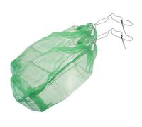 Luxshiny Portable Fishing Net Bag 2pcs Drawstring Nylon Fish Catching Nets 40cm X 50cm Lightweight Fish Storage Pouches for Outdoor Fishing and Travel