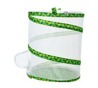 Luxshiny Portable Foldable Breeding House 30x35cm Breathable Insect Observation Cage Green Outdoor Butterfly Catching Box for Boys and Girls