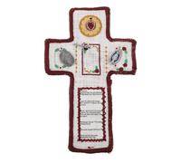 Luxshiny Portable Pocket Prayer Mat with Cross, Compact Travel Prayer Rug for Catholic Women, Mini Devotional Carry Bag for Home and Business Trips, Christmas