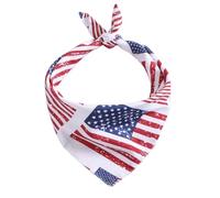 Luxshiny Practical Pet Triangle Scarf for Medium to Large Cats and Dogs, Polyester Bandana with American Flag Design, for Holiday Or Party Accessories