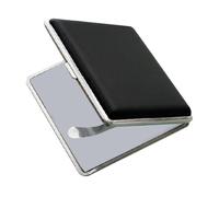 Luxshiny Premium Snap Cigarette Leather Case Pu with Black and Metal, Closure Holds 20 Against Damp and Easy to Carry, Stylish Storage Box for Cigarettes Men