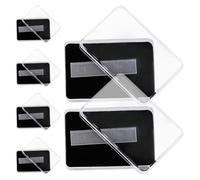 Luxshiny Press on Nails Organizer Acrylic Storage Box with Double Sided Tape and Display Sticks, Portable Professional Nail Storage Case the Go at Home Use