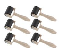 Luxshiny Printmaking Ink Rollers 6Pcs Rubber Brayer Set for Embossing Crafting and Boys and Painting Lightweight Glue Rollers