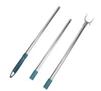 Luxshiny Professional Clothes Rod 1.3 m Lightweight Plastic and Stainless Steel Hook Pole for Home Wardrobe and Balcony Use
