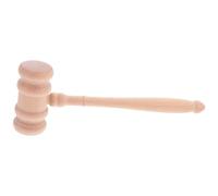 Luxshiny Professional Formality Ensuring Sturdy and in for Material Wood Wooden Gavel Hammer Use with High-Impact Striking Force Beige Finish, Judge Courtroom Legal Settings
