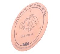 Luxshiny Pure Copper Disc for Cat and Dog Water Bowls, 3.94 Inch Diameter, 0.6mm Thick with 4-point Support, Natural Cleaning Pet-friendly Golden Disk for All-season Use