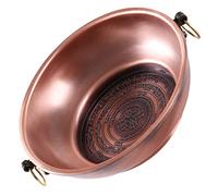 Luxshiny Pure Copper Offering Plate for Temple Worship Medium Fire Tribute Dish with Carved Patterns Stable Base for Sacrificial Use and Home Decoration Suitable Buddhist Rituals and Smudge