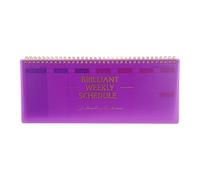 Luxshiny Purple Weekly Planner Notepad Desk Planner with Sl esign and Elegant Paper Material Prevents Ink Bleeding through Track Appointments for School and Business Settings