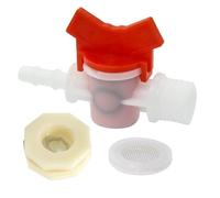 Luxshiny Rabbit Watering Hose Connector Kit with 1/2 Barb and Ball Valve for Automatic Water Supply, Plastic Feeder Replacement Part with Washer, for Bunny Cage and Farm Use