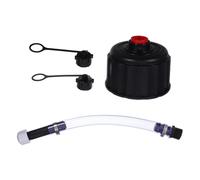 Luxshiny Racing Gas Jug Hose with Caps Replacement Gasoline Container Spout Quick Installation PVC Plastic High Sealing Capability Fuel Filler Hose for Racing