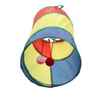 Luxshiny Rainbow Tunnel Toy for Pet Cats Interactive Two-way Playing Tunnel Foldable Design for Indoor Cats Toys