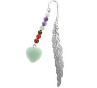 Luxshiny Reading Bookmark Decorative Bookmark Crystal Pendant Plume Shaped Retro Delicate Design for Families and Offices Suitable for Teachers and Students