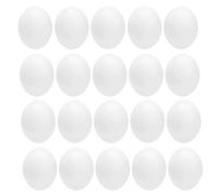 Luxshiny Realistic Plastic Fake Bird Eggs and 24pcs White Egg-shaped Training Eggs - with Natural Appearance for Nesting Birds and Parrots for Aviary Breeding Supplies Scientific Study