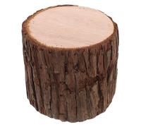 Luxshiny Realistic Wood Tree Stump 15cm Diameter X 15cm Height Hollow Cedar Bark Log Centerpiece for Rustic Wedding, Thanksgiving Decor, and Tea Light Candle Holder