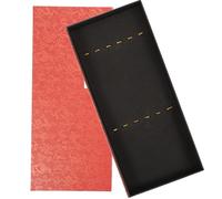 Luxshiny Red Paper Calligraphy Brush Storage Case with Lid Space-Saving and Elegant Design for Office Workers and Painting Brush Box for Organizing