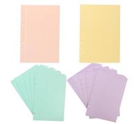 Luxshiny Refill Binder Paper 160 Sheets A5 Six-Hole Loose Leaf Paper Pink Grid and Green Lined for Student and Professional Use