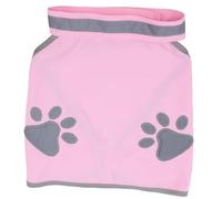Luxshiny Reflective Dog Vest High Visibility Safety Pet Coat with Breathable Dog Paw Pattern Lightweight Puppy Jacket for Outdoor Easy Wear S Fluorescent Pink