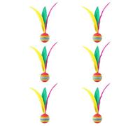 Luxshiny Replaceable Plume Indoor and Outdoor Suitable Material and Time 6pcs Badminton Set Soft Foam Interactive Adults Practicing